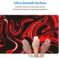 thumbnail image 6 of Gaming Mouse Pad Black Red Fluid Marble Non-Slip Rubber Base Extended Mousepad with Stitched Edges Keyboard Computer Laptop Mat for Gamer Desktop Office Home 31.5 x 11.8 in, 6 of 6