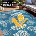 thumbnail image 4 of Outdoor Rug 8x10 ft Patio Waterproof, Reversible Outdoor Plastic Straw Rug RV Mat, Indoor Outdoor Carpet Large Area Rug for Patio Camping Deck Backyard Balcony Picnic Beach, 4 of 6