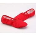 thumbnail image 3 of Missfiona Canvas Ballet Slippers Dance Shoes for Women Split Sole Practice Flat(5,Red), 3 of 6