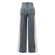 thumbnail image 4 of WILLBEST Pantalones Casuales para Mujer, Vaqueros elegantes con Rayas de Patchwork, Cintura Alta, Corte Holgado, Vaqueros con Bloques de Color, Pantalones Rectos de Pierna Ancha Mediana, 4 of 4