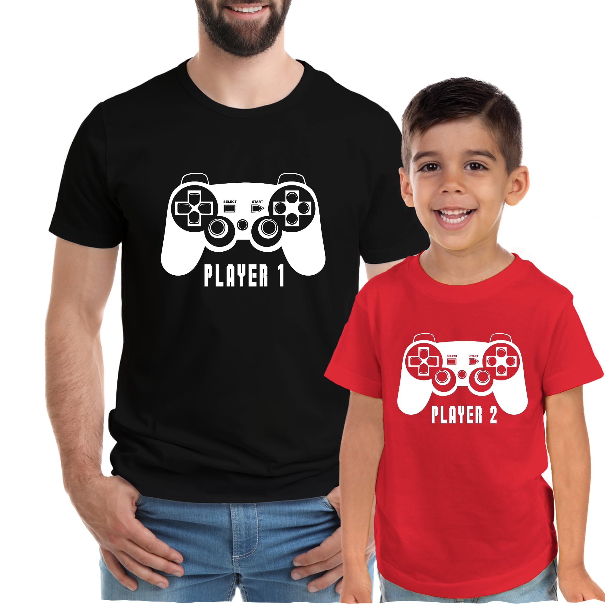 Texas Tees Funny T Shirt For Dad And Son Player 1 Player 2 T Shirt Mens Lg Shirt 12 18m Walmart Com Walmart Com