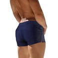 thumbnail image 4 of EliteGoogv Men Swim Trunks High Waist Solid Color Briefs Swim Bottom For Men Summer Casual Swimming Shorts Dark Blue 3XL, 4 of 6