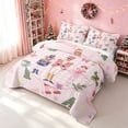thumbnail image 3 of Erosebridal Nutcracker Ballerina Quilt Full, Holiday Ballet Full Bedspread Sets, Off White Pink, 3pcs, 1 Coverlet and 2 Pillowcases, 3 of 7