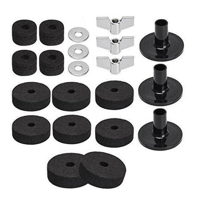 Labymos 21 Pcs Accessoires Cymbal Manchons de Support Cymbale Feutres Cymbale avec Rondelle Cymbale & Écrous de Base pour Ensemble de Tambour