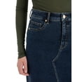 thumbnail image 5 of Jordache Women's High Rise Denim Midi Skirt, 5 of 8