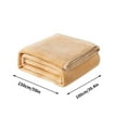 thumbnail image 3 of Solid Color Flannel Blanket 39x59in, Super Soft & Warm Velvet Throw for Winter, Lightweight Air Conditioning Quilt, Picnic Camping Travel Blanket, Couch Sofa Bed Cover, All Season Khaki, 3 of 4