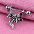 thumbnail image 2 of Anillo para pezón con forma de alas de elfo Vintage, joyería para el cuerpo, Piercing antialérgico, 2 of 9