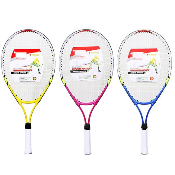 SHOWERORO 1Set Alloy Tennis Racket with Nylon Strings and Oxford Bag for Youth Outdoor Sports in Blue