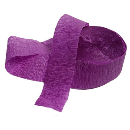 Crepe Paper Streamers, 81 ft, Purple, 1ct