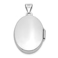 thumbnail image 3 of Lockets 14k White Gold Heart and Scroll Border 21mm Oval Locket, 3 of 5