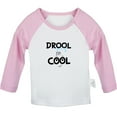 thumbnail image 2 of iDzn Drool is Cool Funny T shirt For Baby, Newborn Babies T-shirts, Infant Tops, 0-24M Kids Graphic Tees Clothing (Long Pink Raglan T-shirt, 18-24 Months), 2 of 5