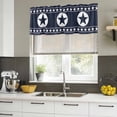 thumbnail image 5 of 2 Pack Valances for Windows, Western Star Ethnic Window Valances for Living Room/Bedroom/Bathroom, Navy Blue Texas Ethnic Stars Vintage Light Filtering Kitchen Curtain Valance 42"W x12" L, 5 of 9
