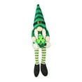 thumbnail image 7 of Hvmvliv St. Patrick's Day Striped Long Legged Gnome Doll, 15.7 Inch Tall Cotton Faceless Dwarf, Handmade Home Decor for Table & Shelf Green, 7 of 7