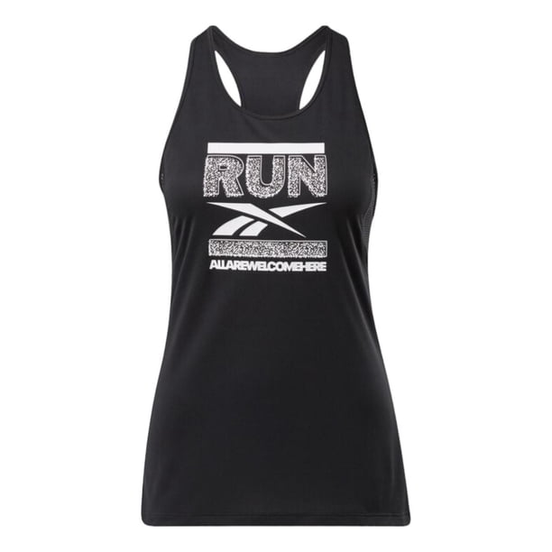 Playera Reebok Mujer Dama Entrenamiento Graphic Tank negro ECH