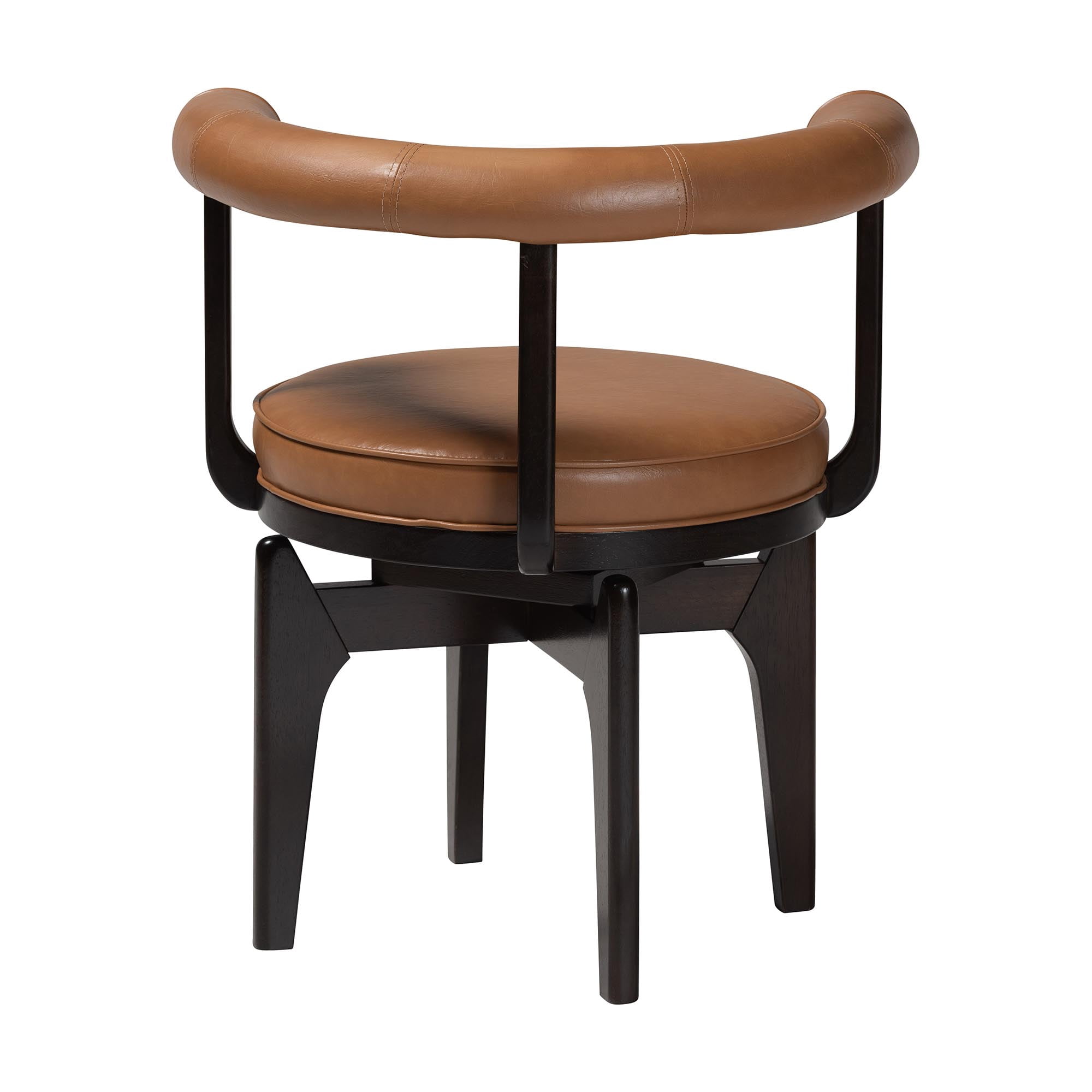 Baxton Studio Delacruz Mid-Century Dining Chair, Tan