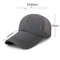 thumbnail image 6 of UV-Resistant Mesh Baseball Cap for Men - Curved Brim, Polyester, Outdoor Solid Anti-UV Hat with Logo Customization Options - Perfect for Camping and Volunteering, 6 of 8