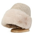 thumbnail image 6 of Herrnalise Women's Hat Winter Solid Color Plush Bucket Cute And Warm Caps Hunting Fishing Hat, 6 of 7