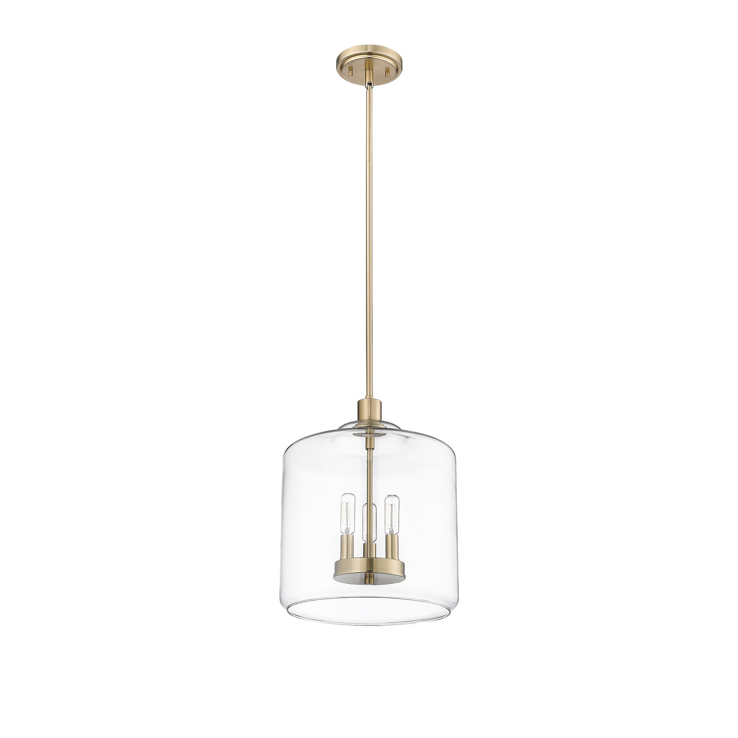 Millennium Lighting  Asheville 3 Light Pendant Fixture with Clear Glass Shades Modern Gold
