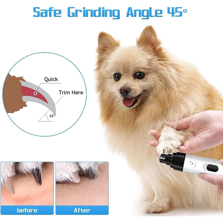 Silent Groom Pro – Smerigliatrice Per Unghie Per Cani Silenziosa Con LED E 3 Velocità, Ricaricabile USB Da 2000 MAh