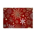 thumbnail image 4 of Eoozwa Snowflake Place Mats Set of 4, Winter Theme Christmas Illustration Cold Weather Season Inspired Celebration, Washable Fabric Placemats for Dining Table, 17.72X11.81in, 4 of 8