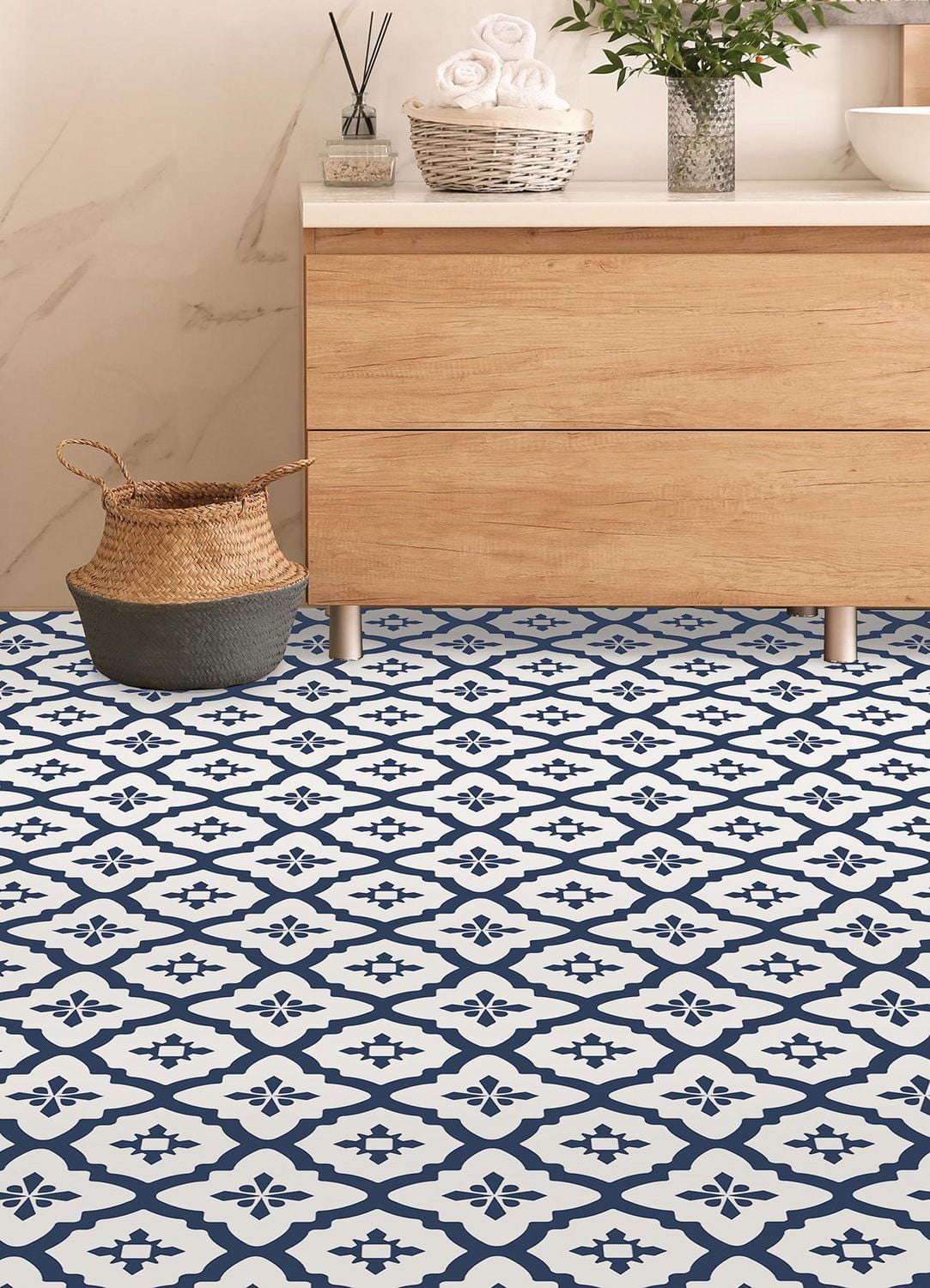 FloorPops Atlas Peel & Stick Floor Tiles Set of 20