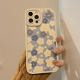 thumbnail image 2 of Simple White Purple Flowers Soft Phone Case Compatible with iPhone Case (White,iPhone 14 Pro Max), 2 of 6