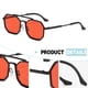 thumbnail image 3 of Gafas de sol de moda con montura grande poligonal de gafas de sol de doble haz Steampunk, hechas de PC, 3 of 5