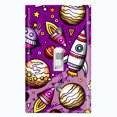 thumbnail image 1 of Metal Light Switch Wall Plate Outlet Cover (Spaceship UFO Astronaut Rocket Outerspace Star Pink - Single Toggle), 1 of 2