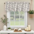 thumbnail image 3 of Bird Tree Branches Valances for Windows, Rod Pocket Kitchen Valance Curtains - Soft & Washable Small Window Treatment for Living Room, Bathroom, Retro Leaves Linen 42x12inch, 1 Panel, 3 of 9