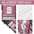 thumbnail image 3 of Just a Girl Who Loves Cats Blankets for Cat Lovers, Cat Lover Gifts for Girls, Gifts for Cat Lovers, Cat Themed Gifts for Women, Cat Lady Gifts Blanket for Women 50"x60", 3 of 6
