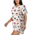 thumbnail image 2 of Bingfone Birthday Cake Print Pajamas Sets for Women Soft Short-Sleeved Pjs with Lounge Shorts Two Piece Sleepwear, 2 of 8
