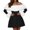 Black, variant on Christmas Dresses for Women,Cozy Party Dress Elegant Holiday Swing A Line Midi Outfit For Festive Seasonal Gatherings And,Christmas Dress,Black,L