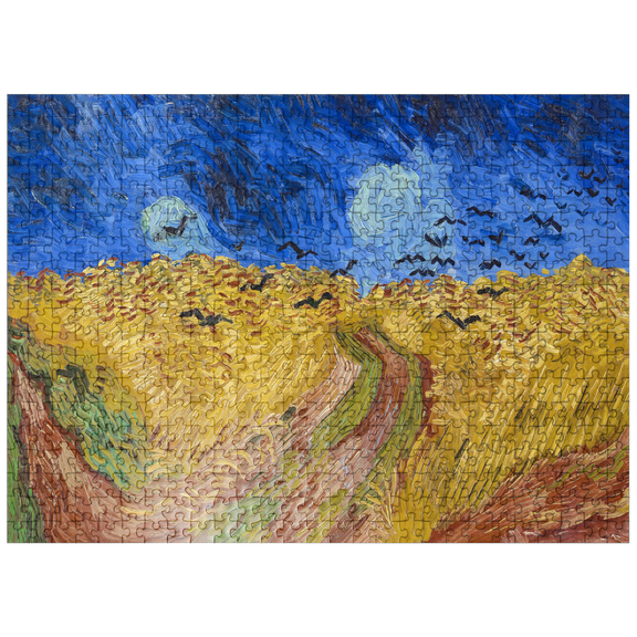 MyPuzzle - Vincent Van Goghs Wheatfield With Crows 1890 - Premium 500 Piece Jigsaw Puzzle for Adults