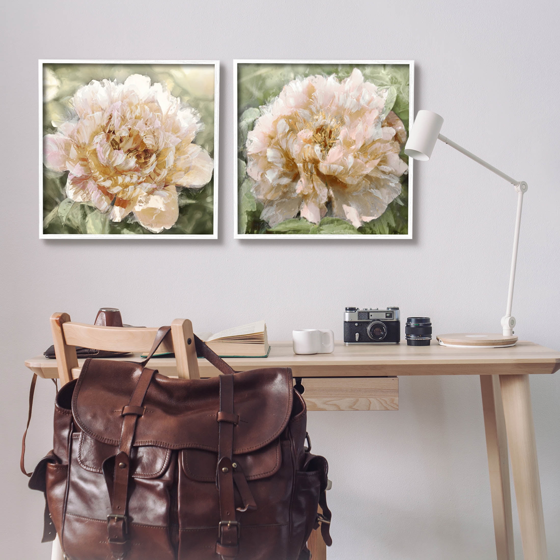 Carnation Plant Blooming Garden Botanical & Floral Graphic Art White Framed Art Print Wall Art, Set of 2