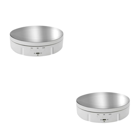 Soporte de exhibición multifuncional Injueey con rotación de 360 grados Espejo blanco 2Conjunto