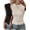 2 Pack: Beige & Black, variant on Women's High Neck Tank Top Casual Business Slim Fitted Ribbed Basic Tank Tops Summer Sleeveless Shirts