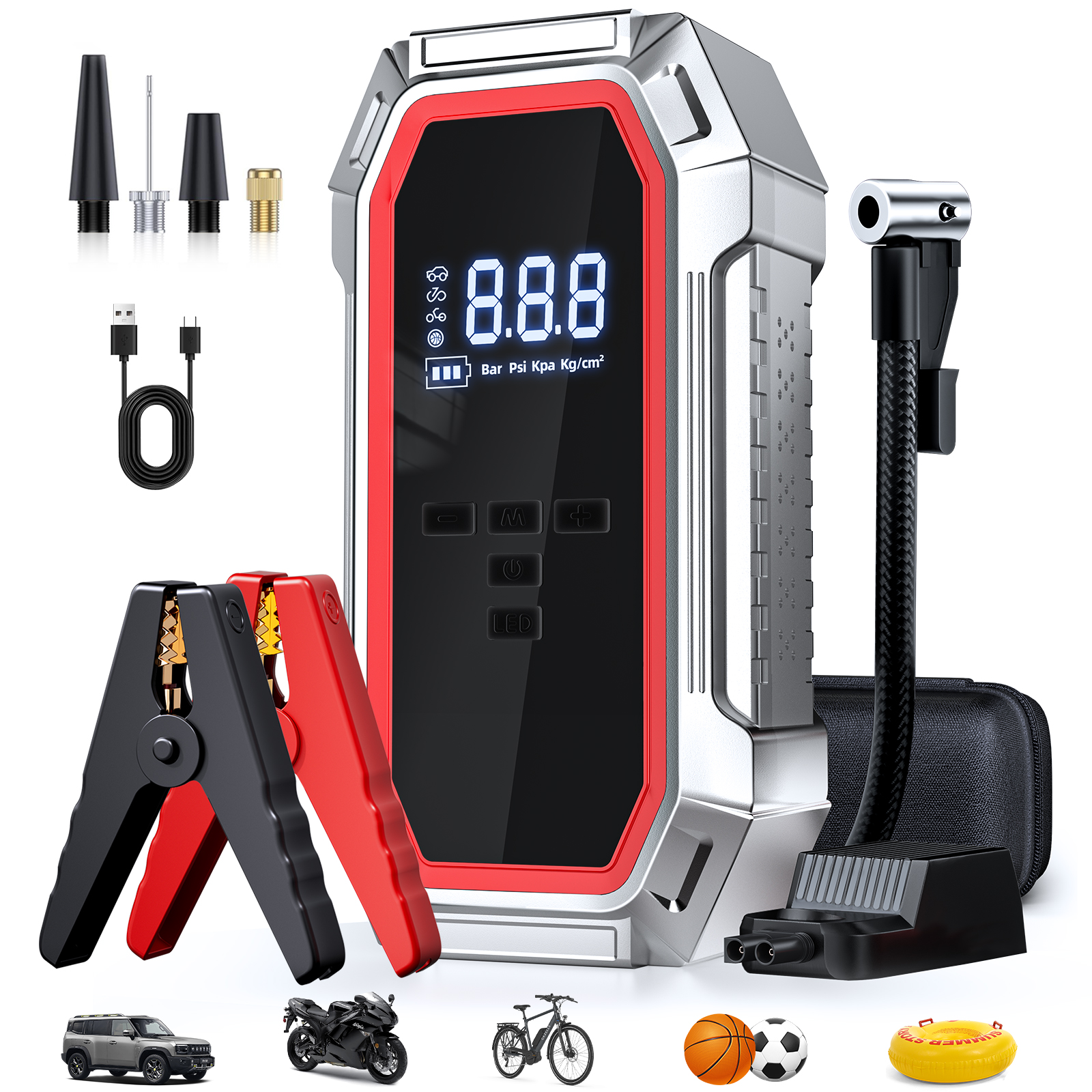 Peemario 5000A Jump Starter with Air Compressor photo 1