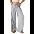thumbnail image 1 of Pantalones Palazzo de Cintura Alta con Bolsillo y Pierna para Mujer, para Otoño e Invierno. Gris M, 1 of 9