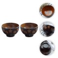 thumbnail image 4 of Shisuyan 2Pcs Japanese Style Wood Dish Assorted Color Bowl for Kitchen, 4 of 8