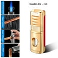 thumbnail image 2 of Ikohbadg Rechargeable Torch Lighter, 4-in-1 Portable Direct-Flame Lighter with Three Powerful Flames for Cigar, Candle, and Other Lighting Needs, Durable Metal Design, 2 of 5