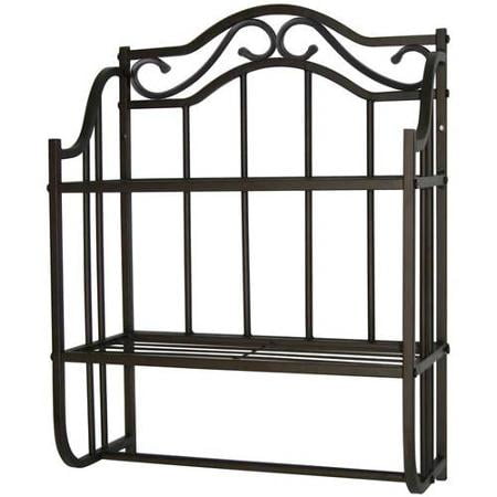 Chapter Bathroom Storage Wall Shelf, Oil-Rubbed Bronze Finish