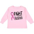 thumbnail image 3 of Inktastic Fight Breast Cancer Pink Ribbon Boys or Girls Long Sleeve Toddler T-Shirt, 3 of 5