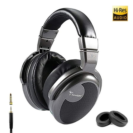 Premium Over-Ear Headphone, Spadger CD990, Hi-Res Studio Certified, Professional DJ Stereo Monitor, Super Confortable, Extra Long Cable & Adapter