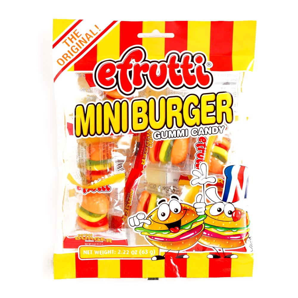 Efrutti Gummy Mini Burgers 2.4 oz each (6 Items Per Order) Walmart