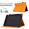 thumbnail image 4 of ELEHOLD For Amazon Fire 7 2015/2017/2019 Diamond Embossing Leather Folio Folding Full Body Protective Case Kickstand Shockproof Cover, Auto Sleep&Wake, with Credit Card Slot, Khaki, 4 of 10