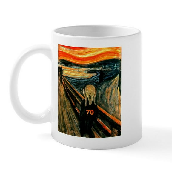 CafePress - Scream 70Th Mug - 11 oz Ceramic Mug - Novelty Coffee Tea Cup