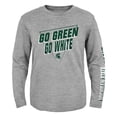 thumbnail image 2 of Youth Heather Gray Michigan State Spartans 2-Hit For My Team Long Sleeve T-Shirt, 2 of 3