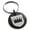 Black, variant on Stainless Steel Crown Royal Coat of Arms Shield Engraved Small Medallion Circle Charm Keychain Keyring
