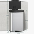 thumbnail image 2 of Garvee 21.13 Gallon Large Step-on Trash Can for Kitchen, with Liner Rim & Soft Close Plastic Lid, Silver, 2 of 9