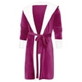 thumbnail image 2 of Women Winter Plush Lengthened Shawl Bathrobe Home Clothes Long Sleeved Robe Coat, 2 of 4
